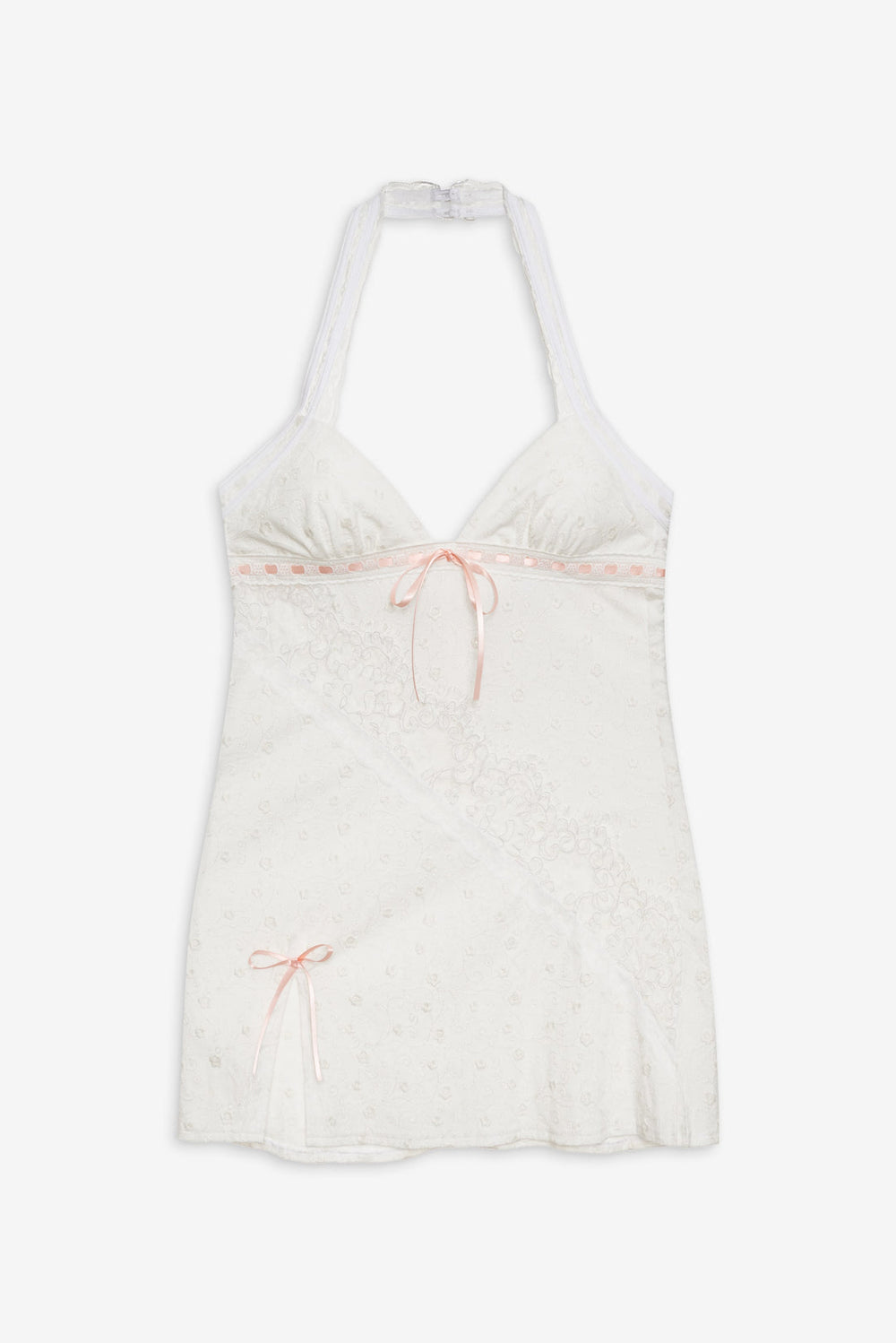 Summer Swirl Eyelet Slip Dress White