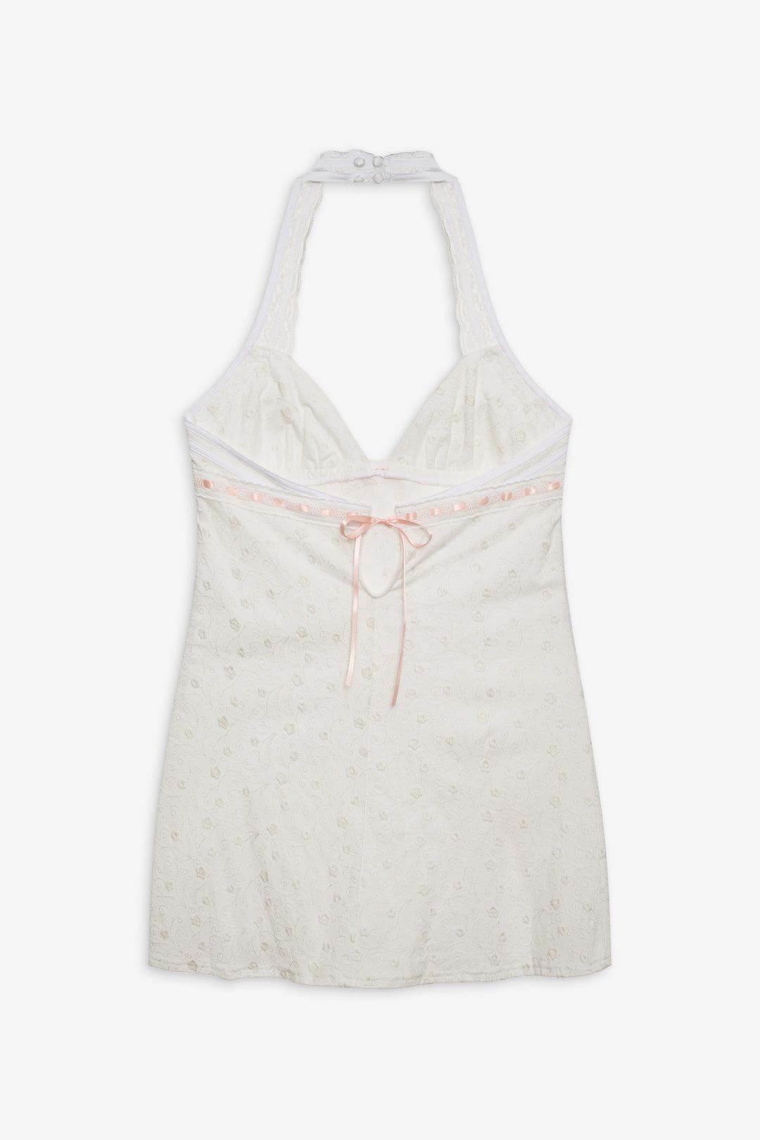 Summer Swirl Eyelet Slip Dress White