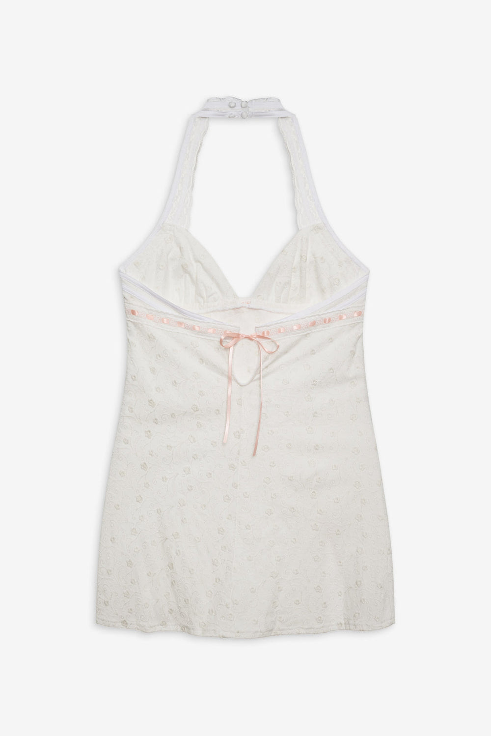 Summer Swirl Eyelet Slip Dress White