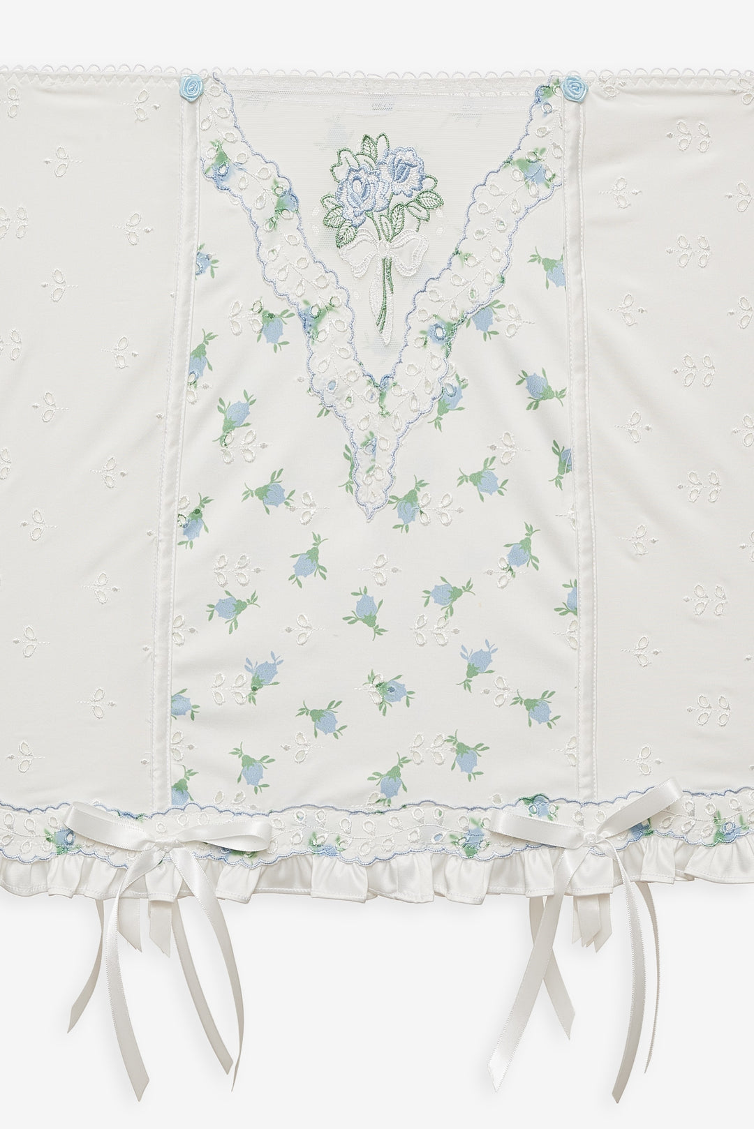 Budding Blossom Garter Skirt White