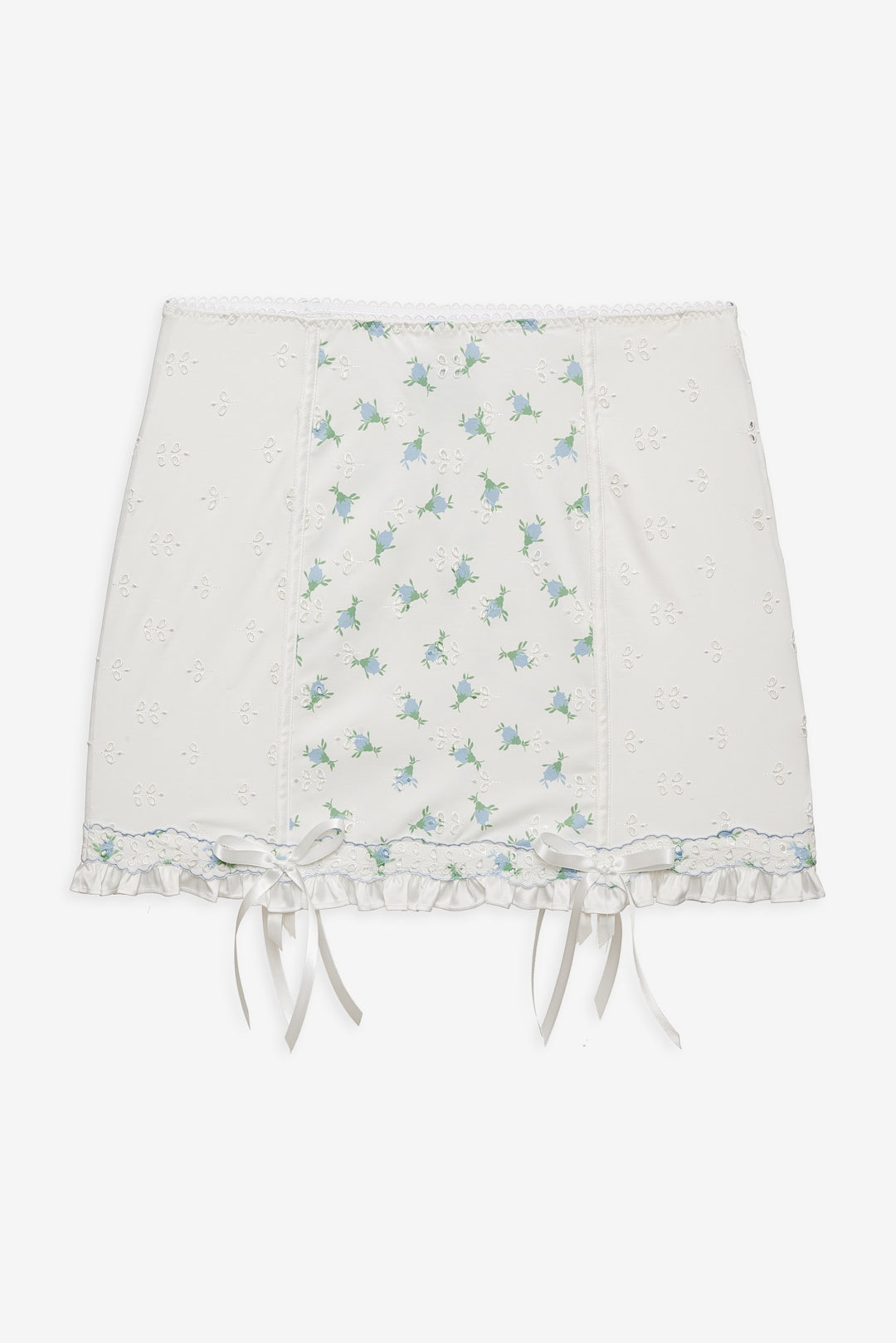 Budding Blossom Garter Skirt White