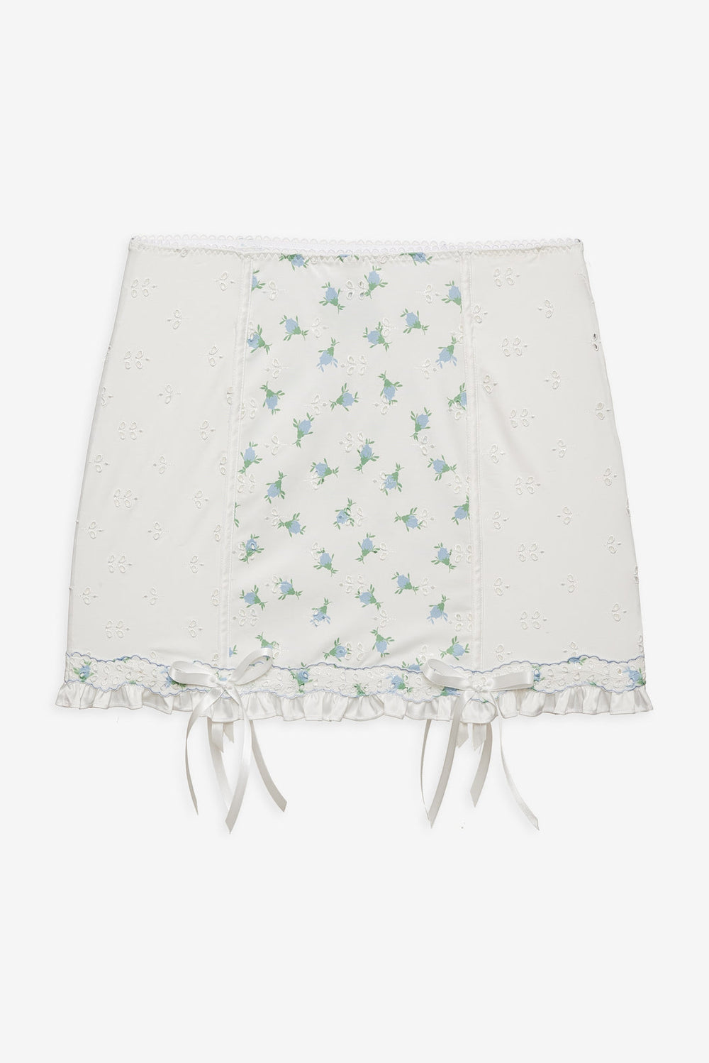 Budding Blossom Garter Skirt White