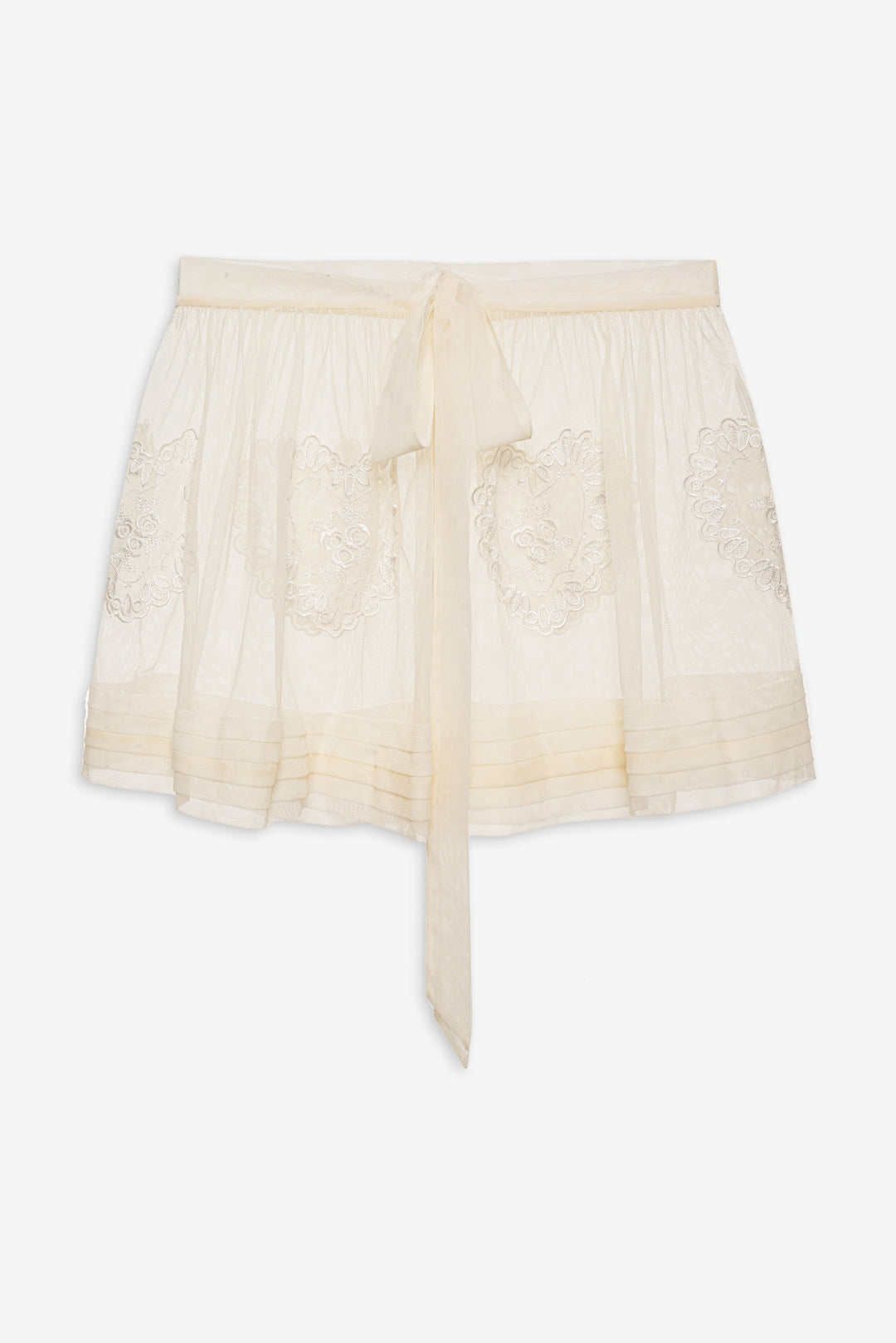 Vintage Embroidery Skirt White