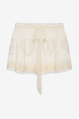 Vintage Embroidery Skirt White