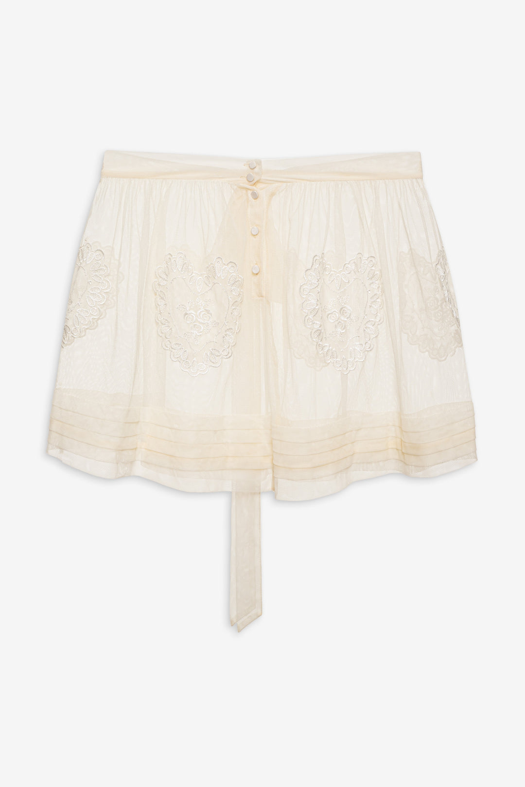 Vintage Embroidery Skirt White