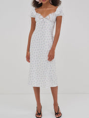 Sweet Escape Midi Slip Dress White