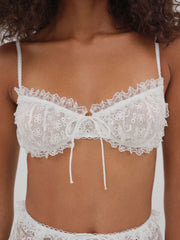 Layer Cake Chiffon Underwire Bra White
