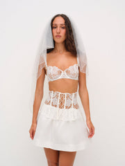 Blushing Blooms Underwire Bra White
