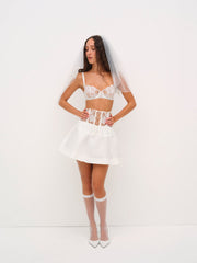 Blushing Blooms Underwire Bra White