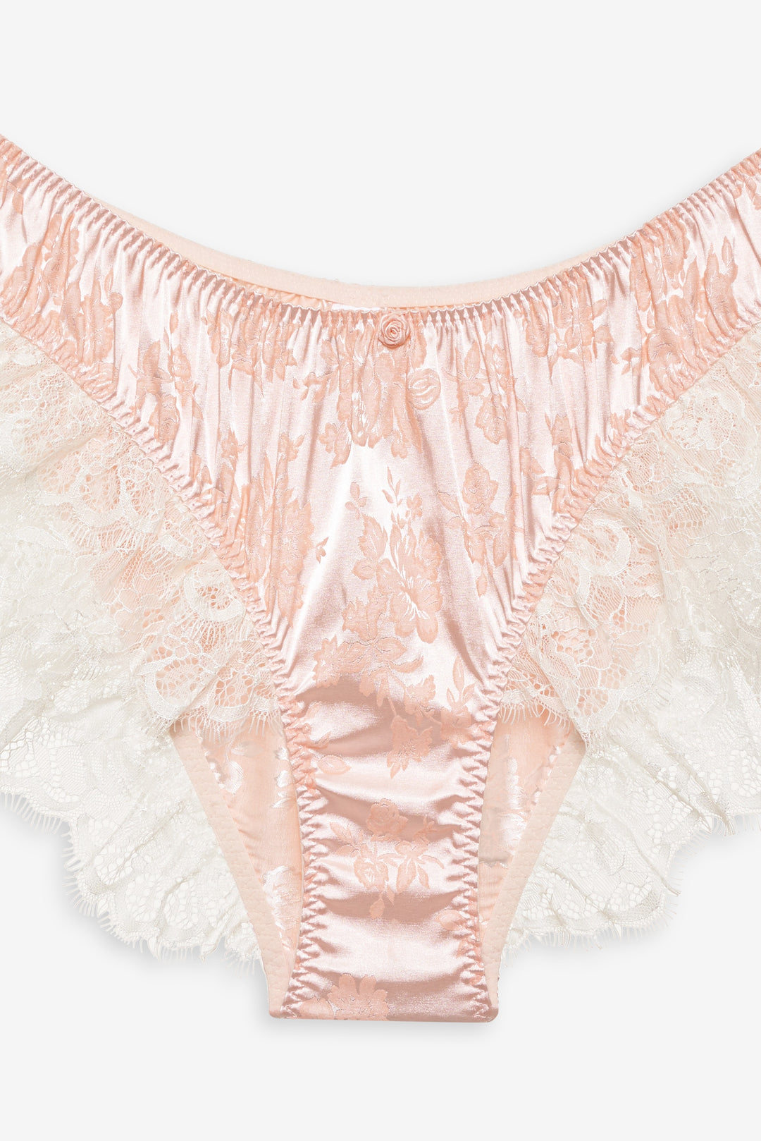 Audrey Jacquard Shorts Peach