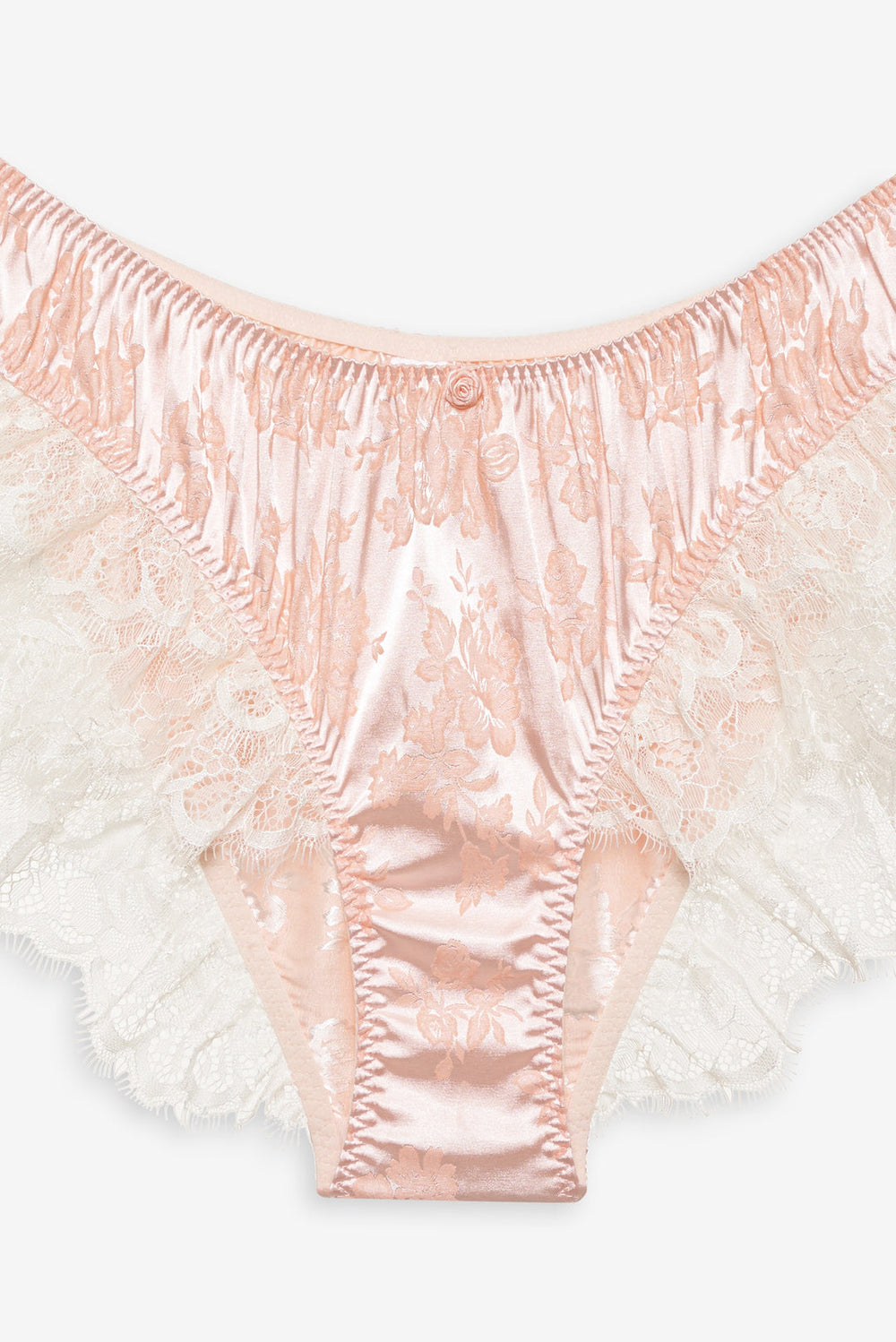 Audrey Jacquard Shorts Peach
