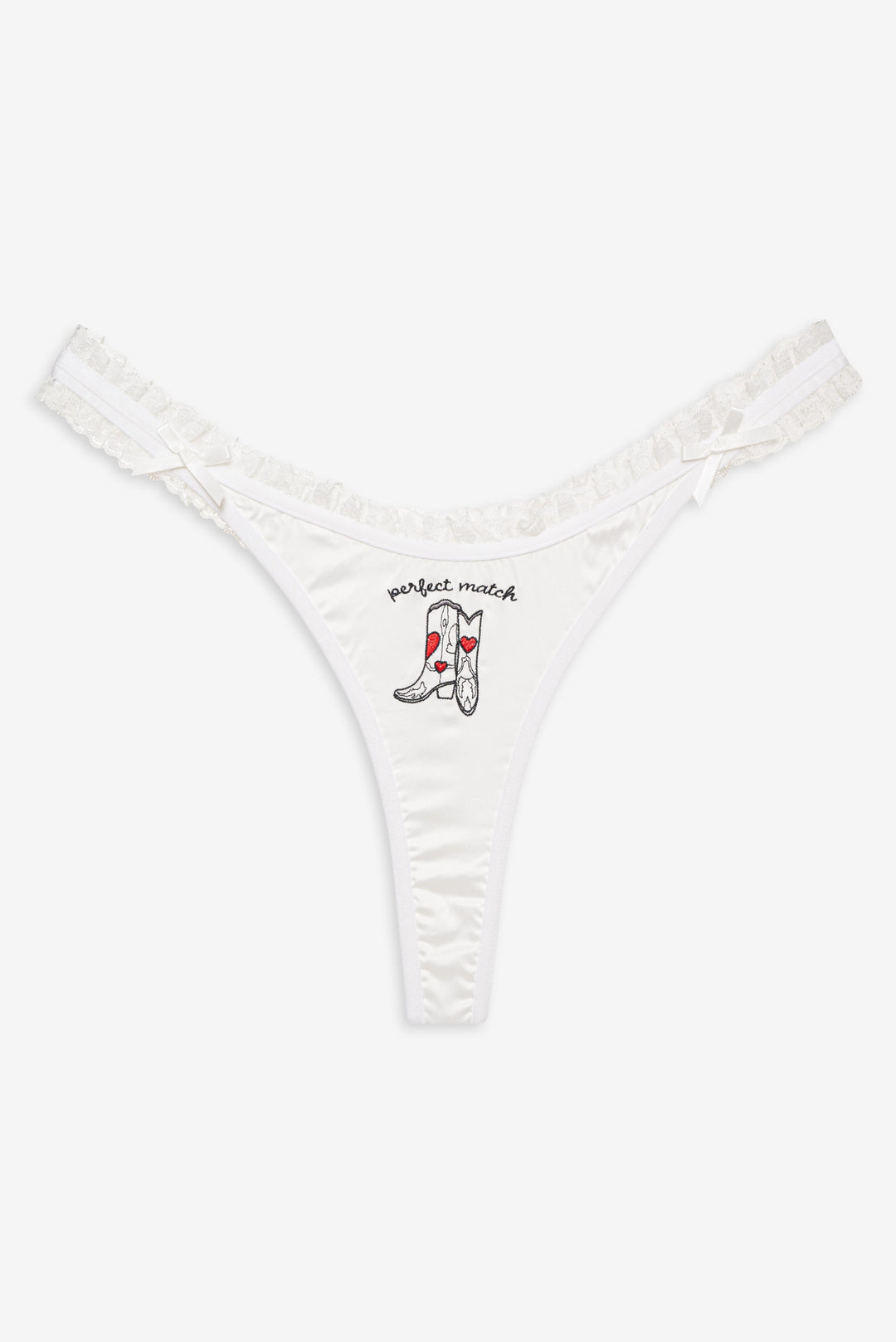 Bachelorette Thong Panty Pack White
