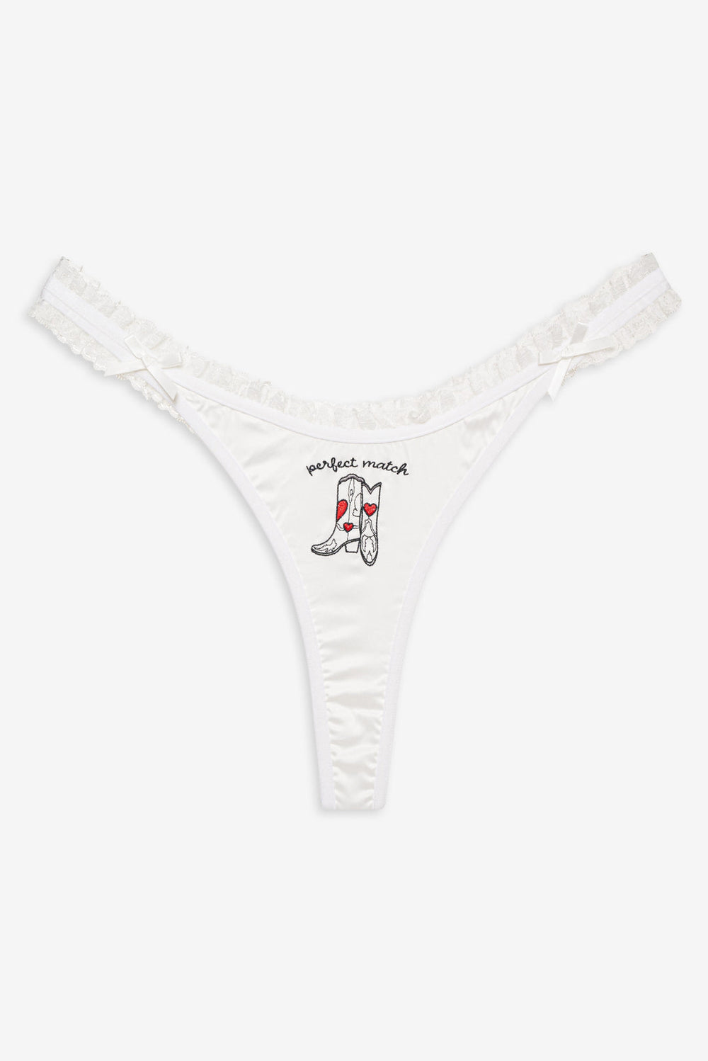 Bachelorette Thong Panty Pack White