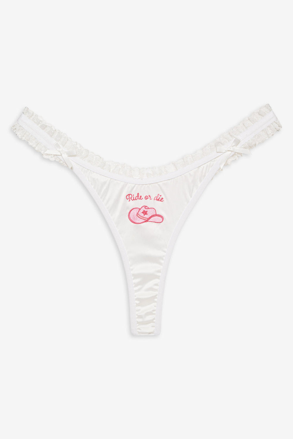 Bachelorette Thong Panty Pack White