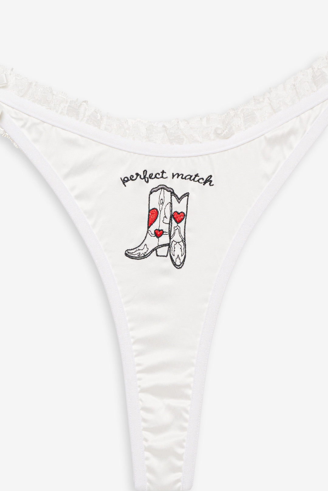 Bachelorette Thong Panty Pack White