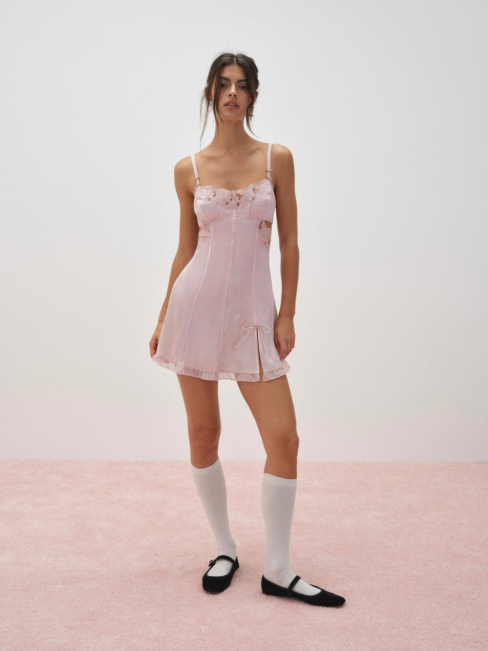 Blissful Blooms Slip Dress Pink