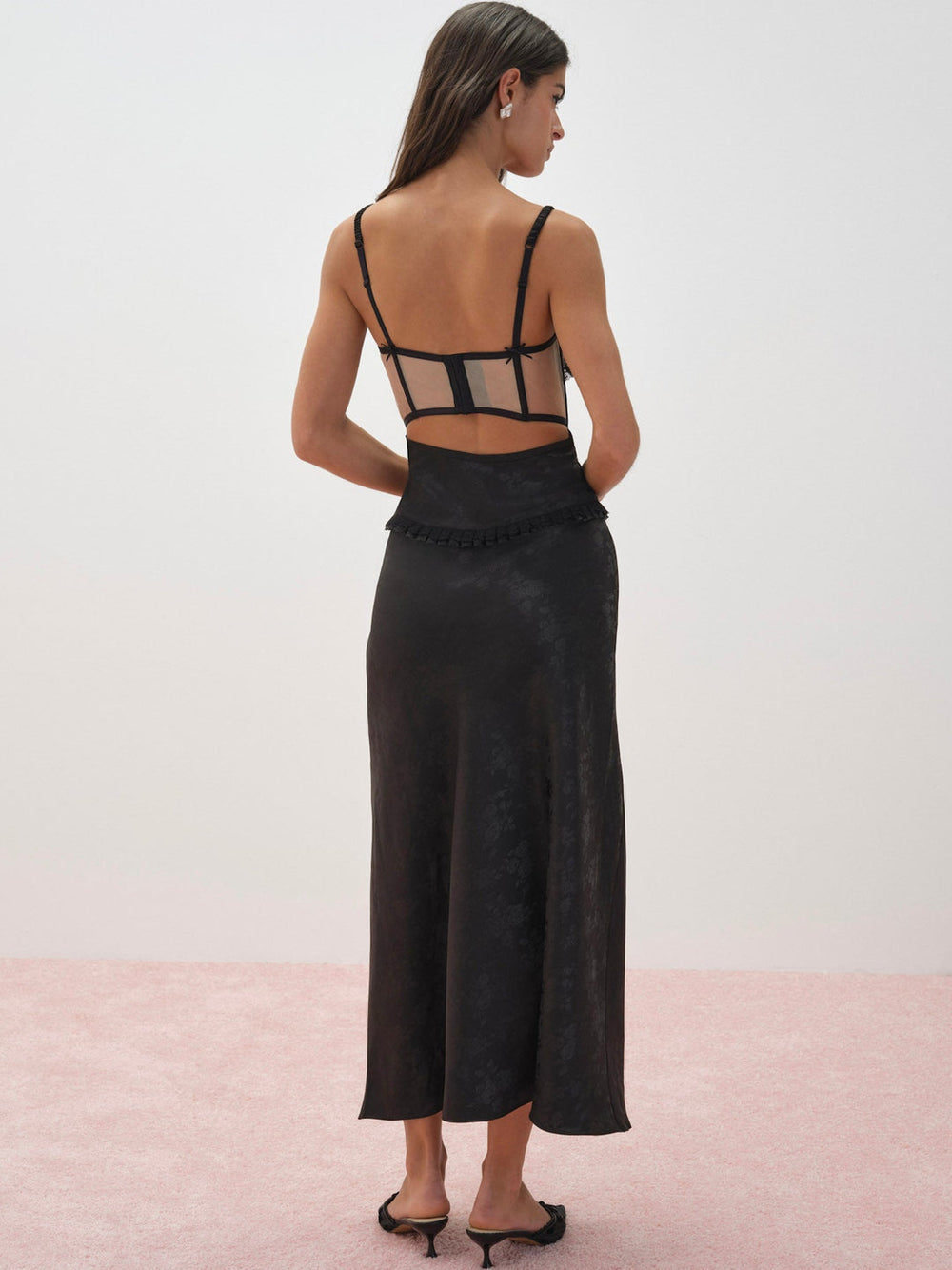 Sonia Maxi Slip Dress Black