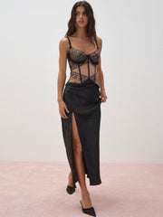 Sonia Maxi Slip Dress Black