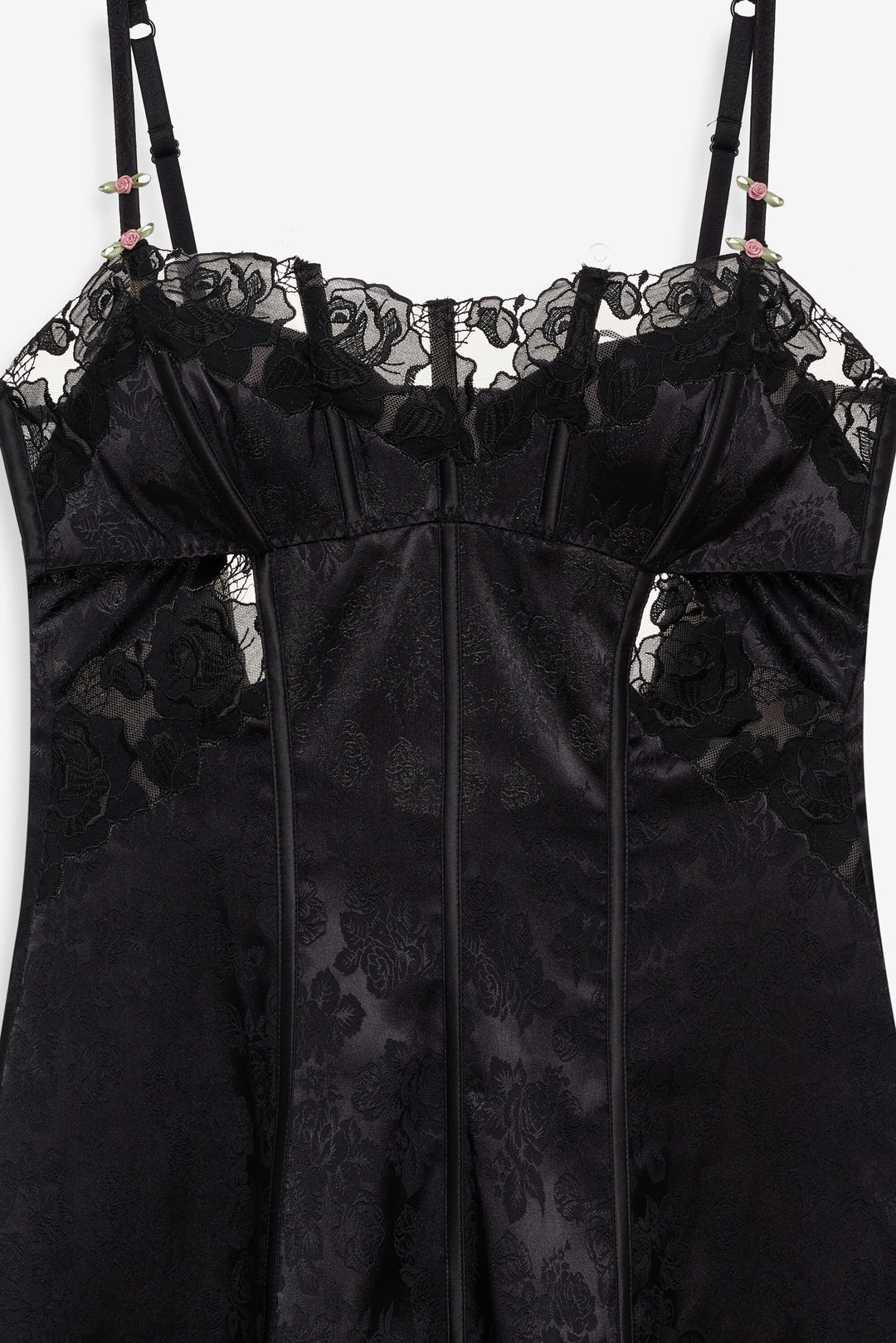 Blissful Blooms Slip Dress Black