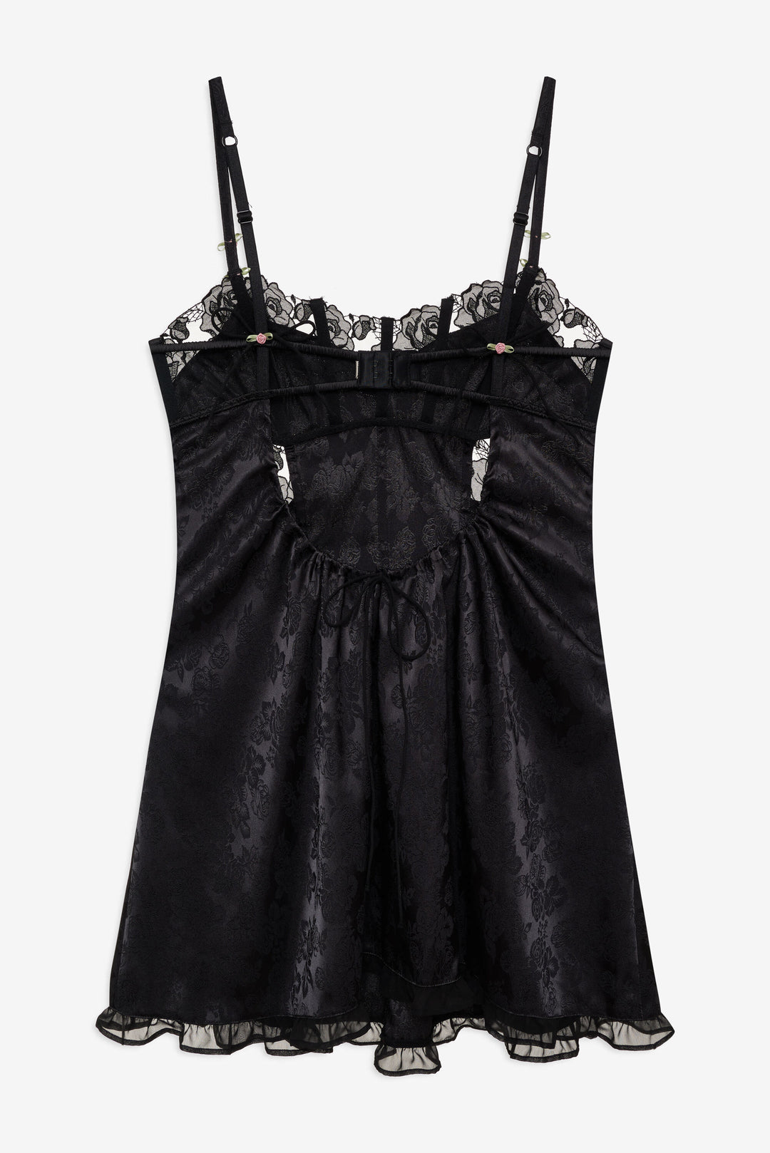 Blissful Blooms Slip Dress Black