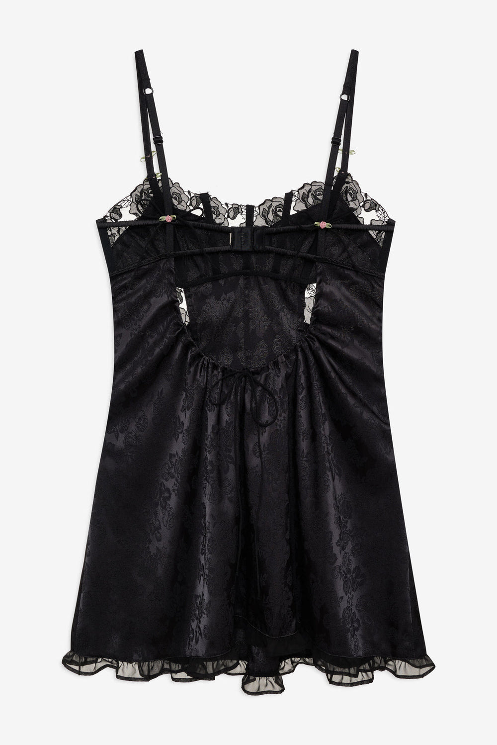 Blissful Blooms Slip Dress Black