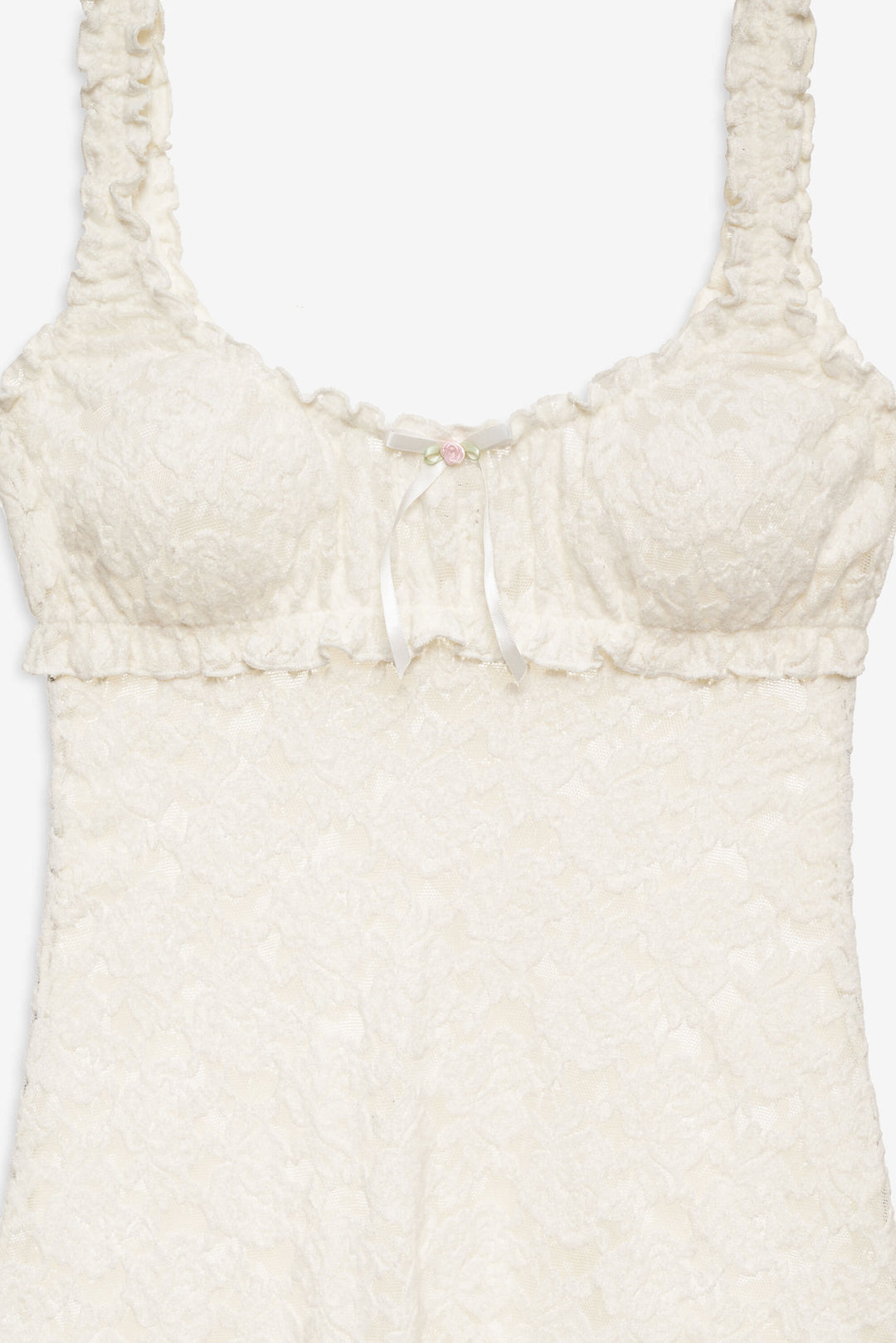 Cloud Lace Slip Dress White