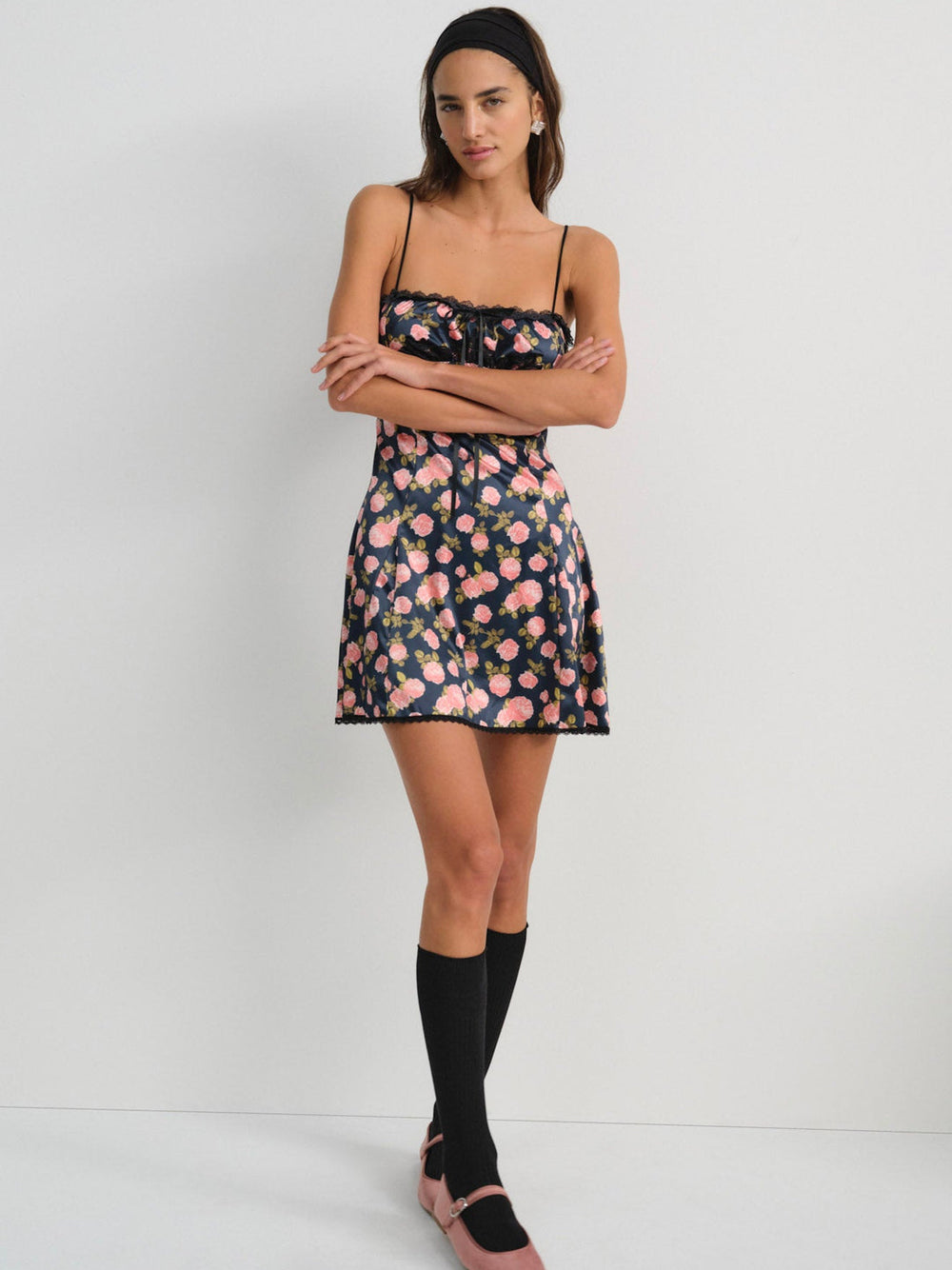Kayla Slip Dress Navy