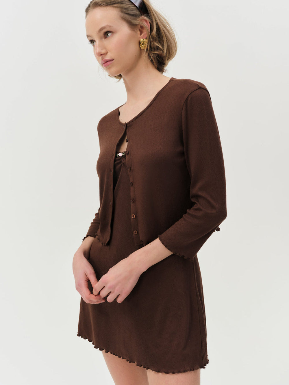 Elliana Slip Dress Chocolate