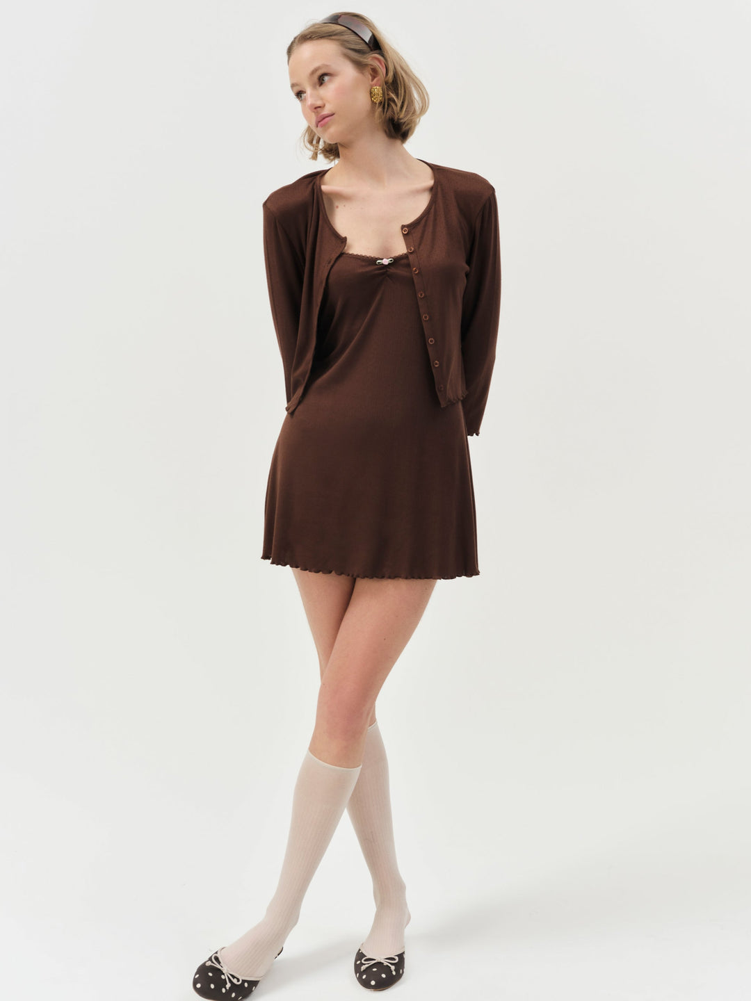 Elliana Slip Dress Chocolate