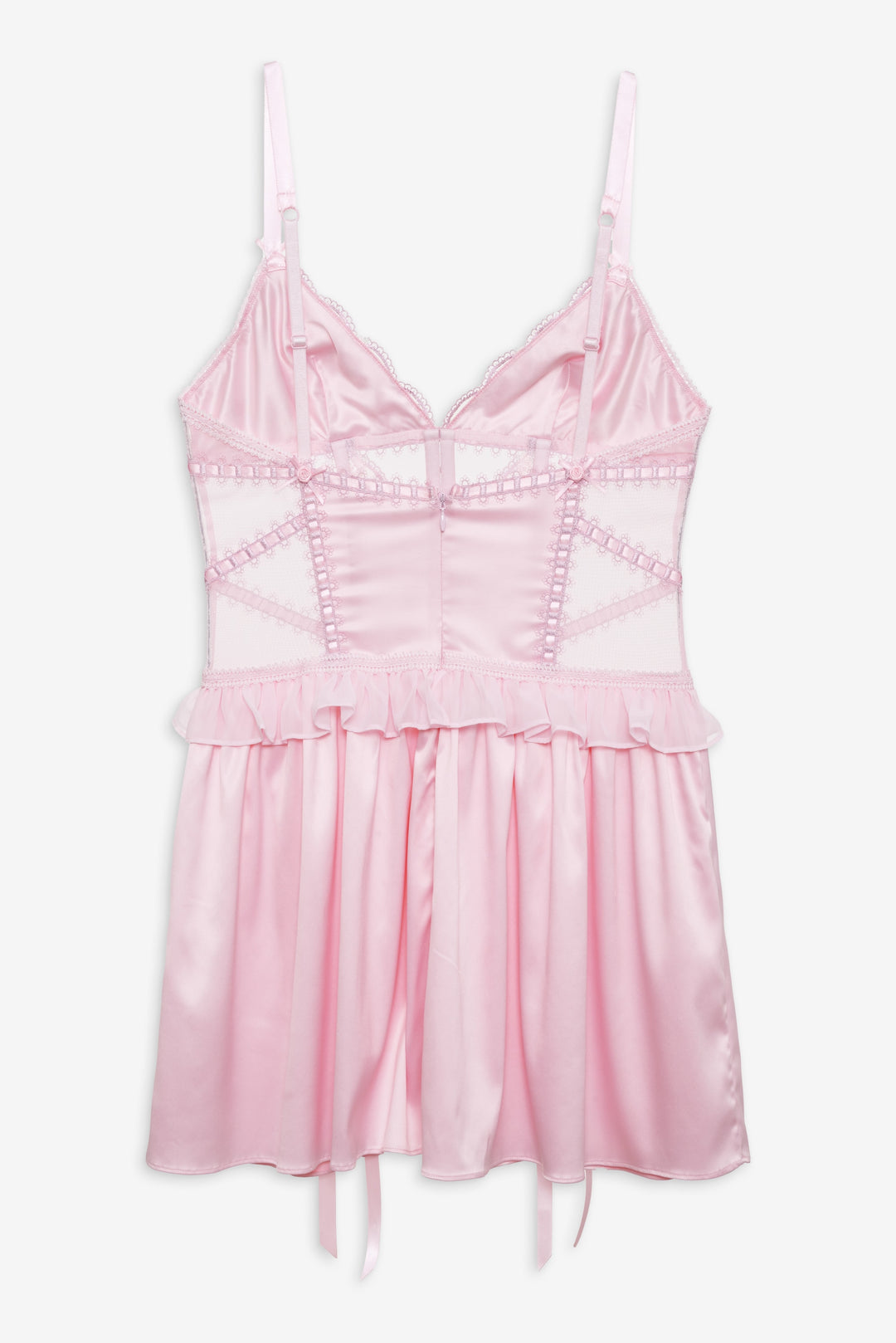 Ily Embroidered Slip Dress Pink