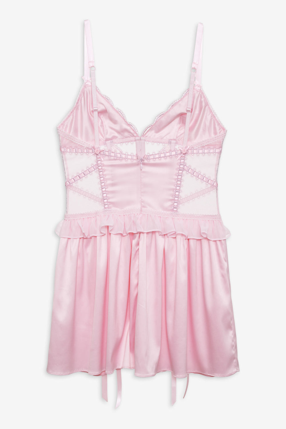 Ily Embroidered Slip Dress Pink