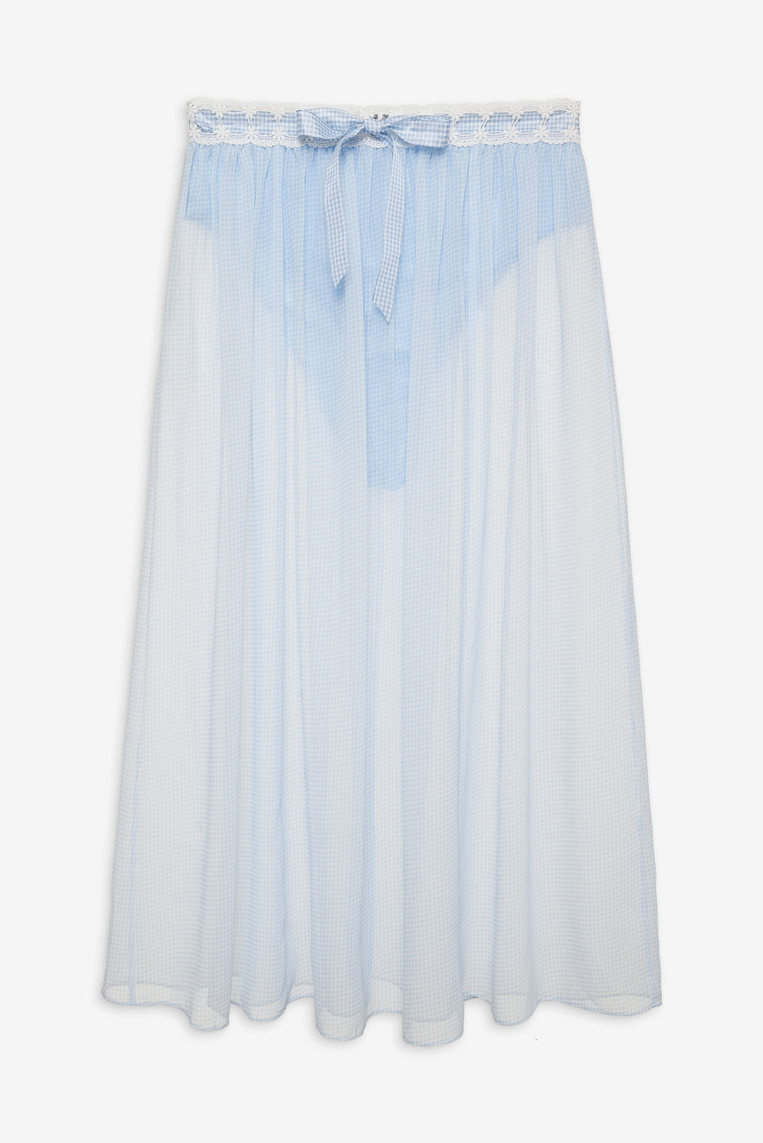 Dainty Doily Midi Skirt Blue