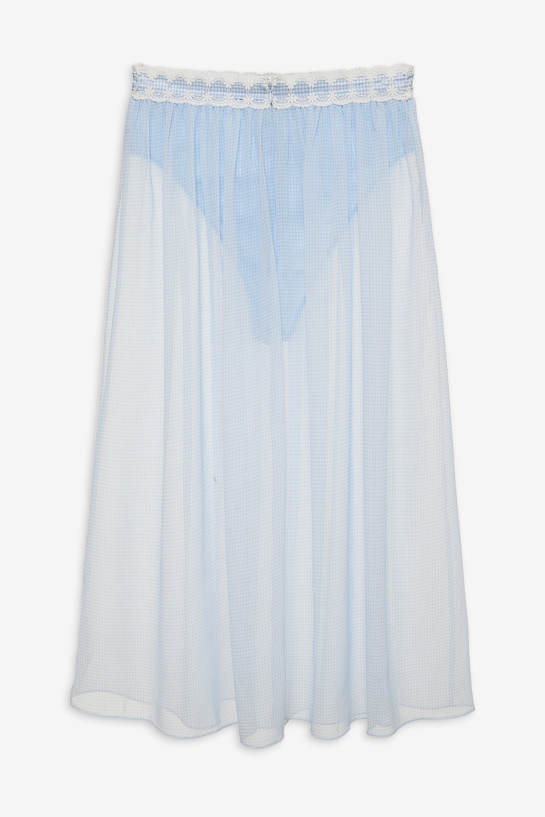 Dainty Doily Midi Skirt Blue