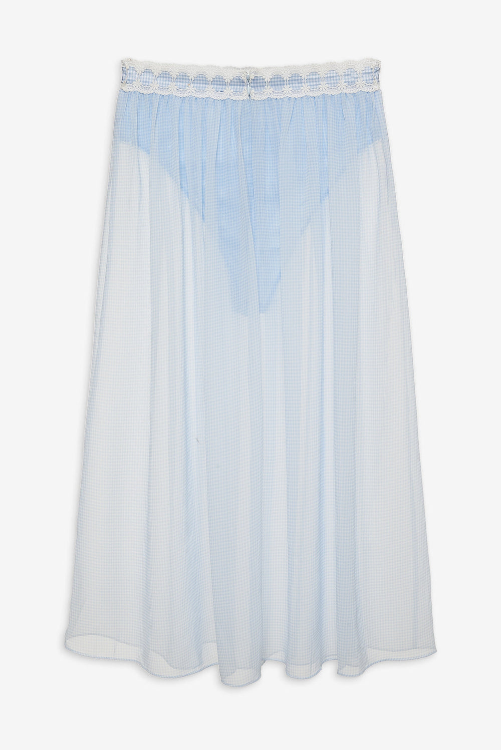 Dainty Doily Midi Skirt Blue