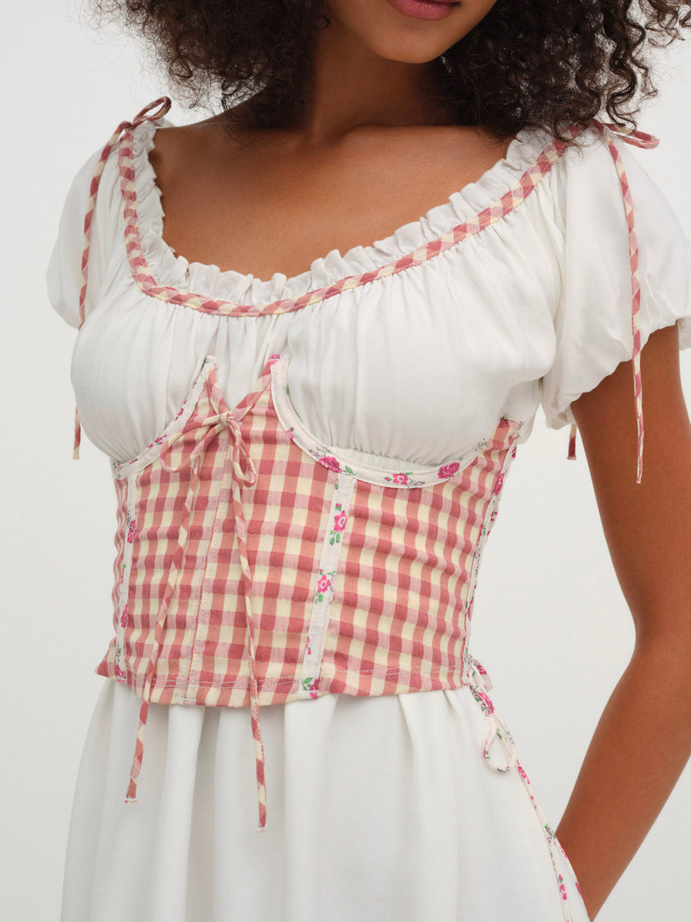 Georgia Corset Slip Dress Red