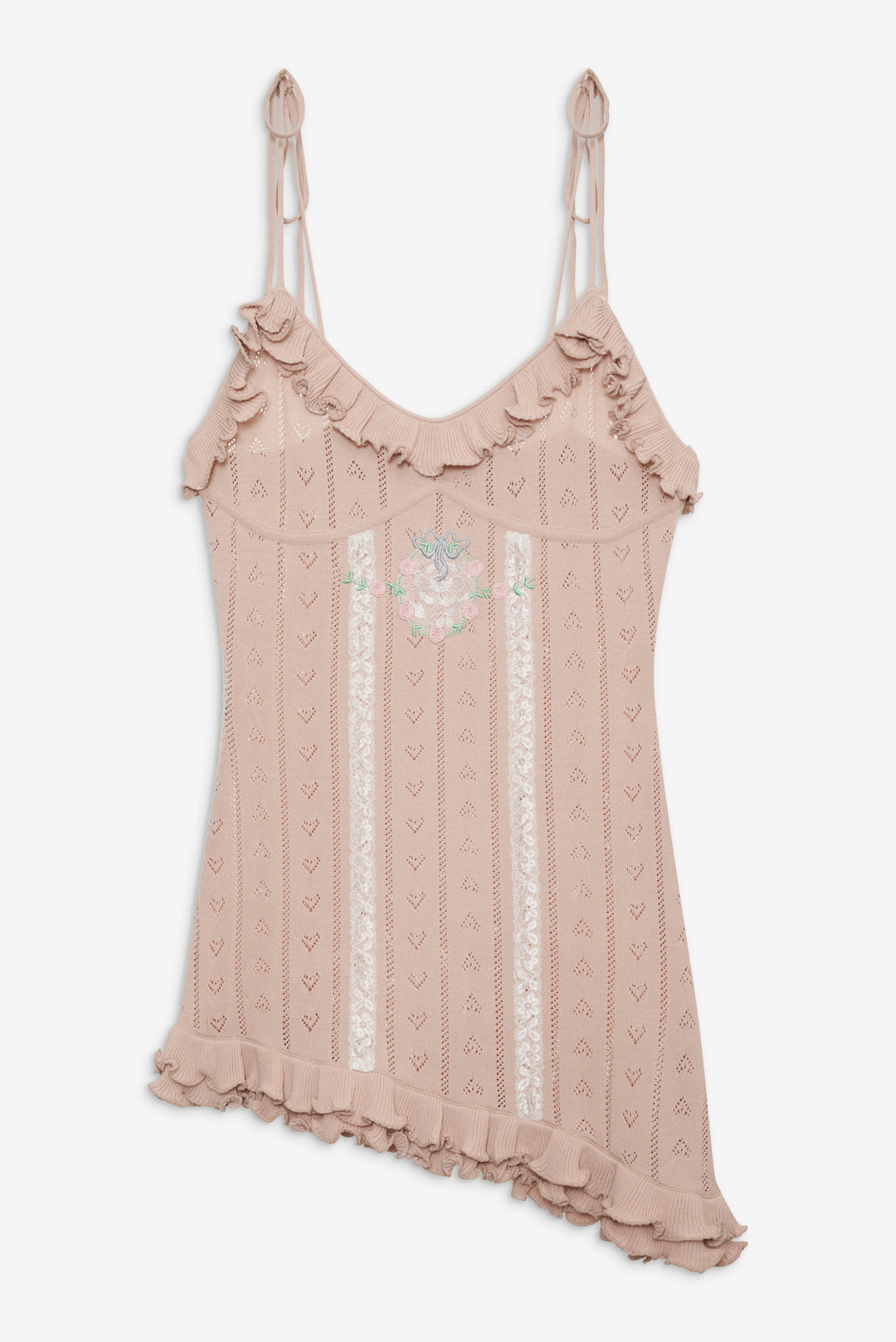 Eloise Asymmetric Knit Dress Peach