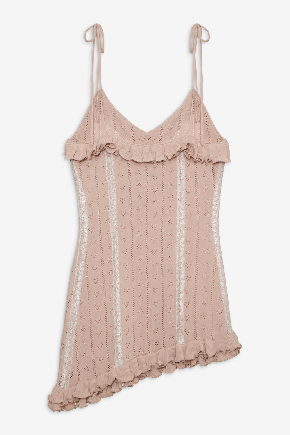 Eloise Asymmetric Knit Dress Peach