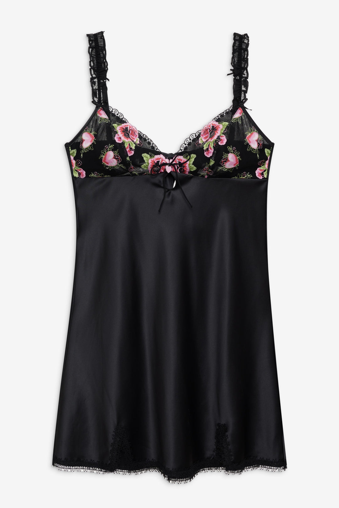 Love Garden Slip Dress Black
