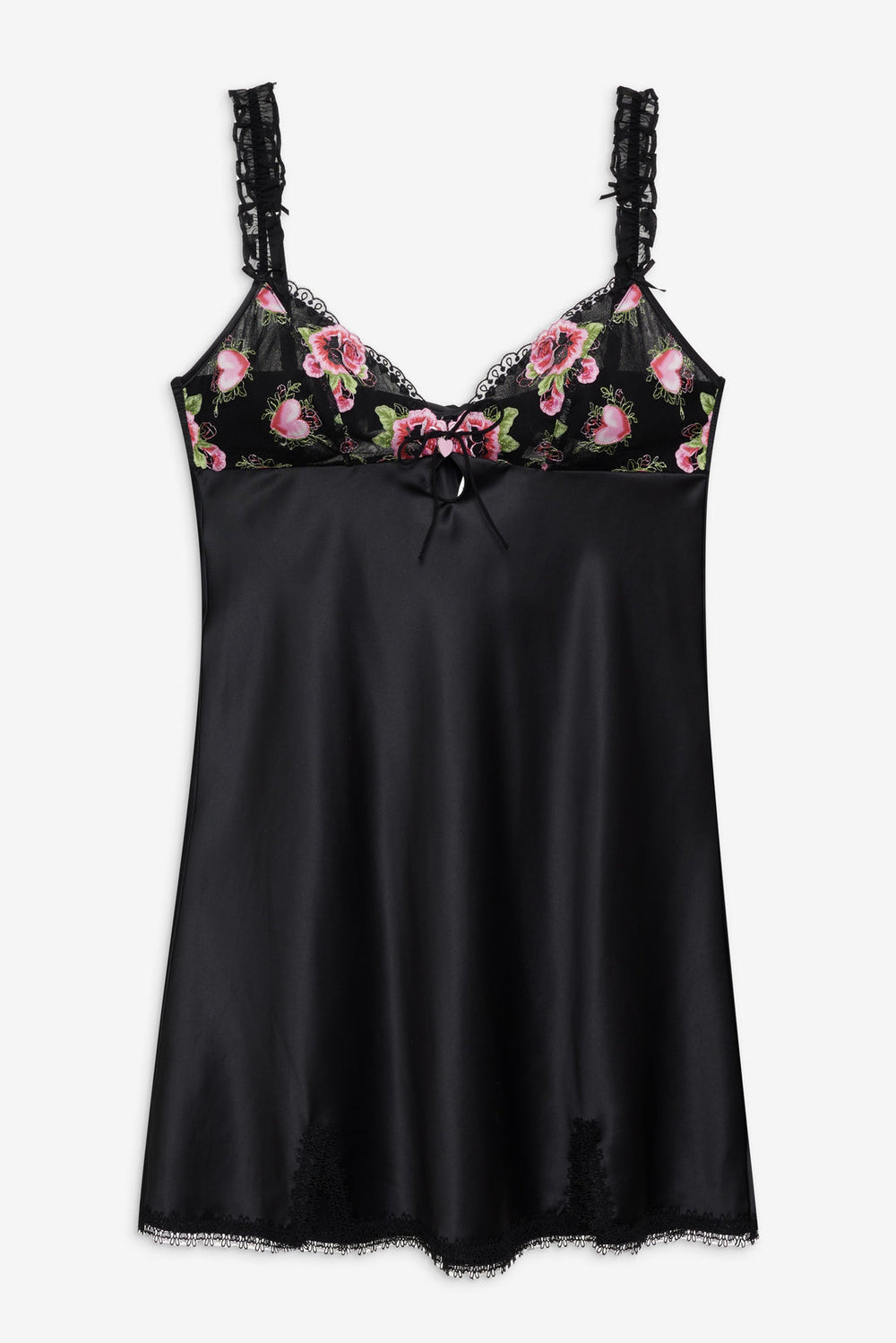 Love Garden Slip Dress Black