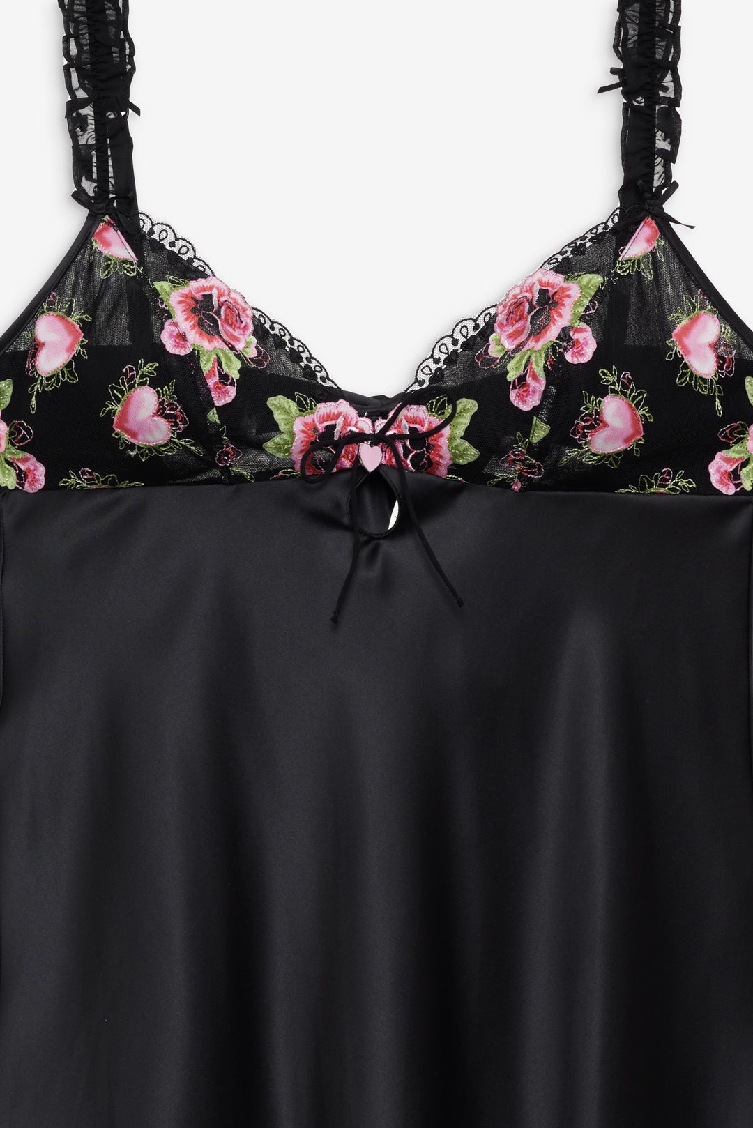Love Garden Slip Dress Black