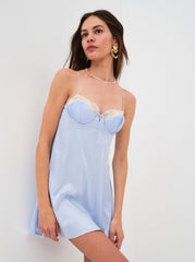 Paloma Slip Dress Baby Blue