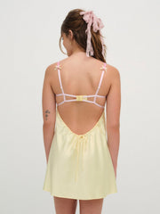 Sunny Bouquet Slip Dress Multi Yellow