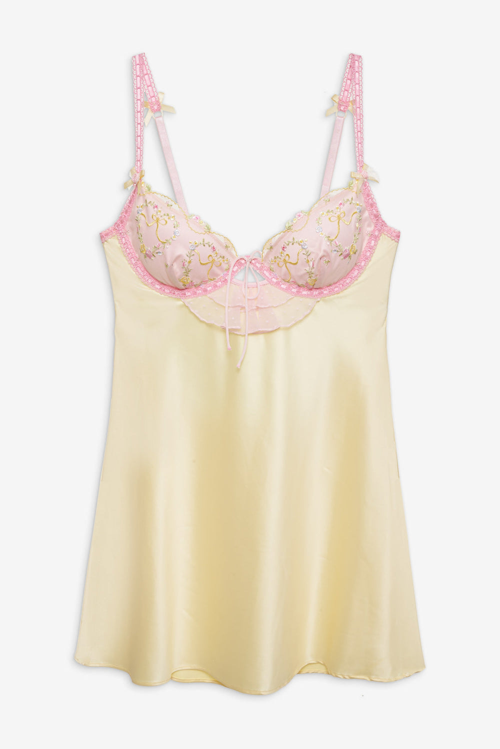 Sunny Bouquet Slip Dress Multi Yellow