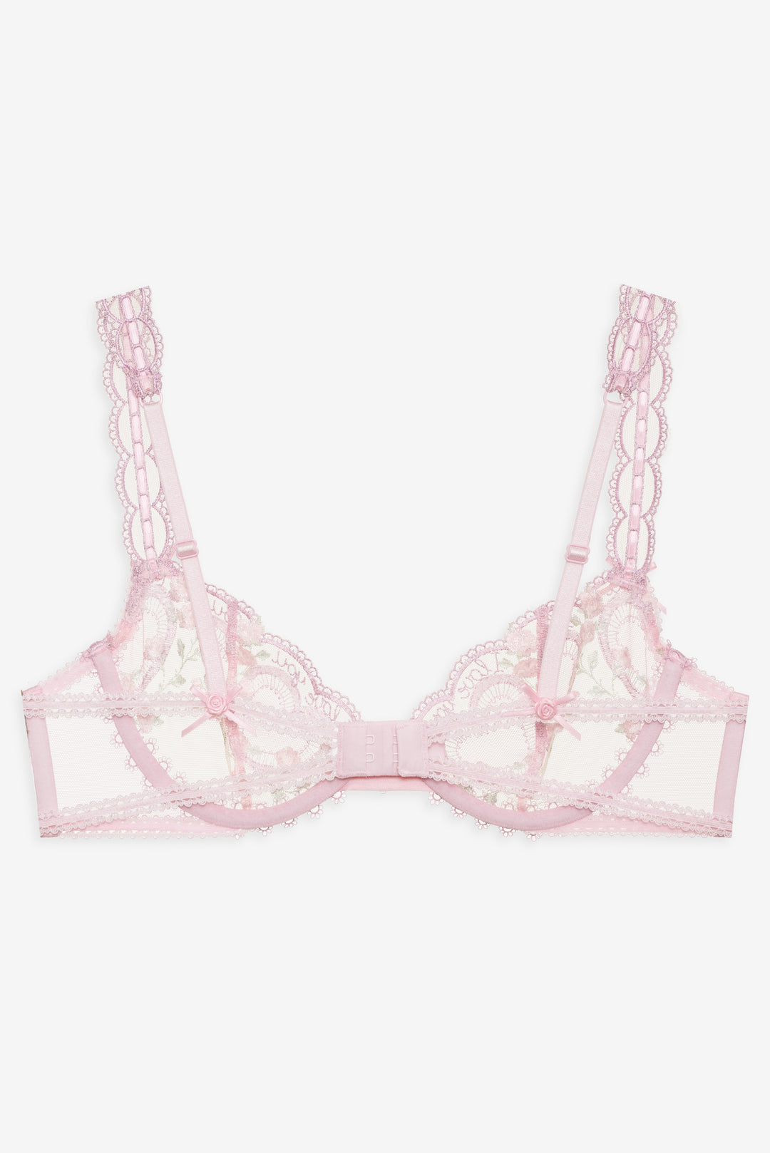 Ily Embroidered Underwire Bra Pink