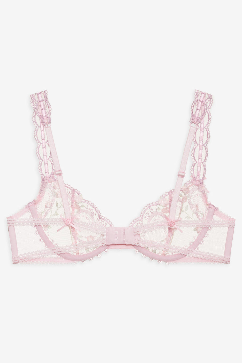 Ily Embroidered Underwire Bra Pink