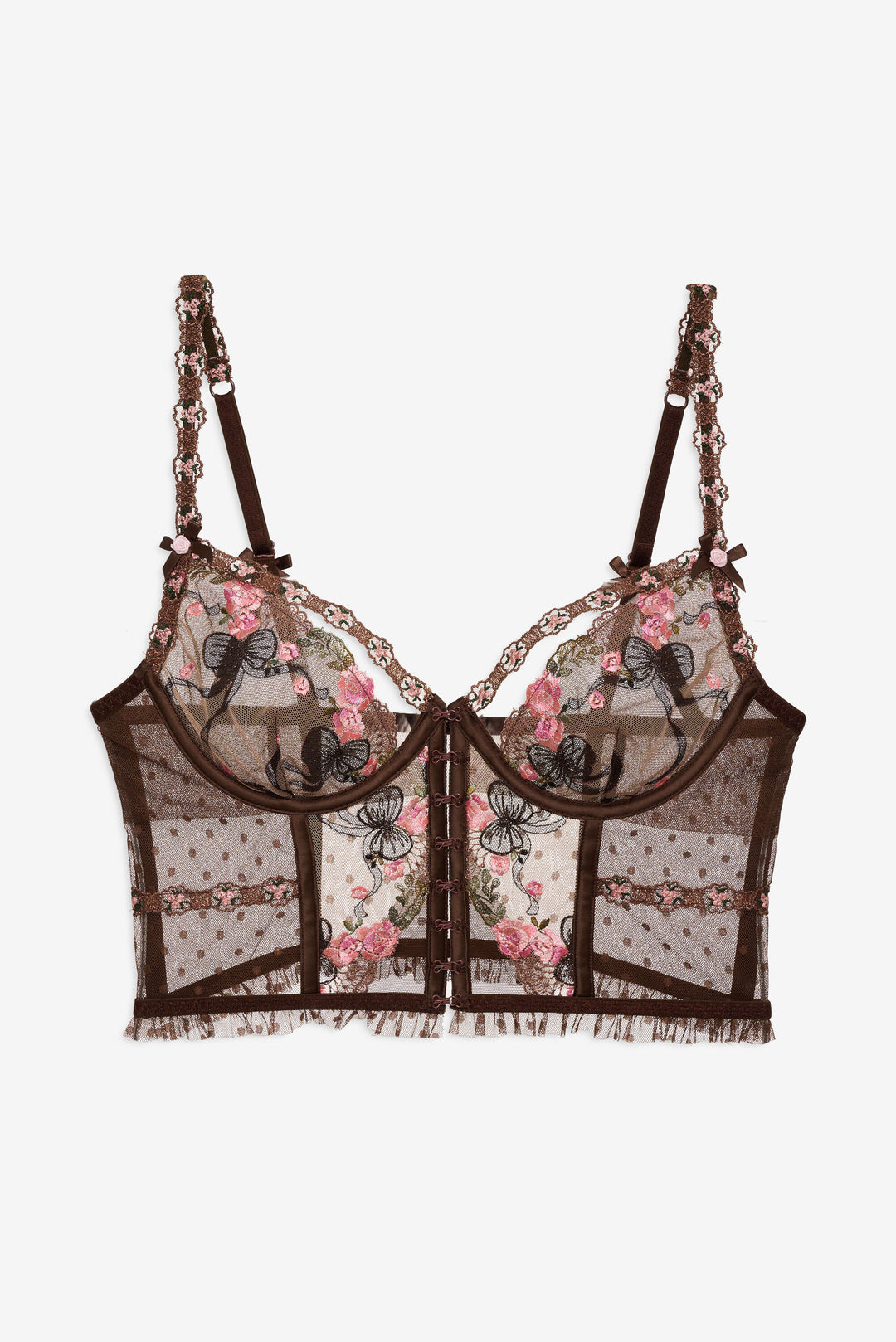 Runaway Bows Bustier Brown