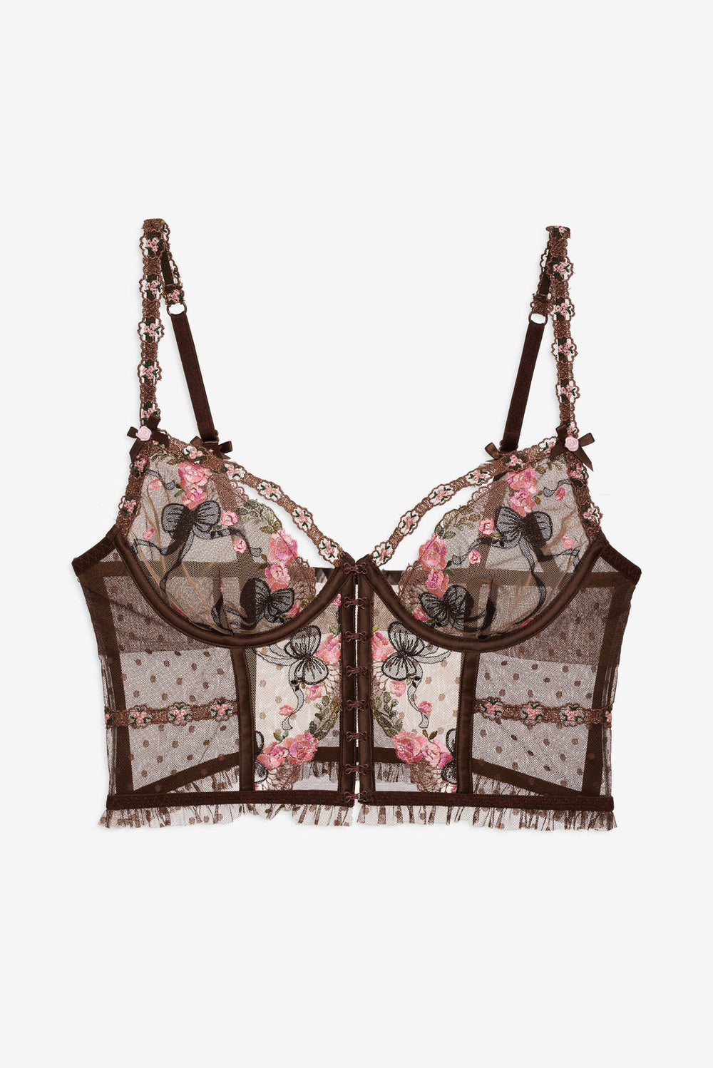 Runaway Bows Bustier Brown
