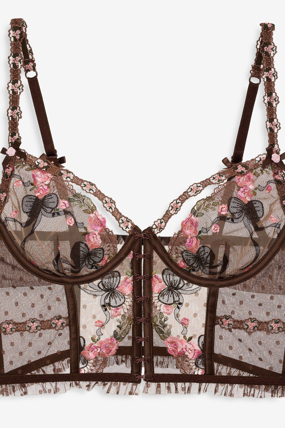 Runaway Bows Bustier Brown