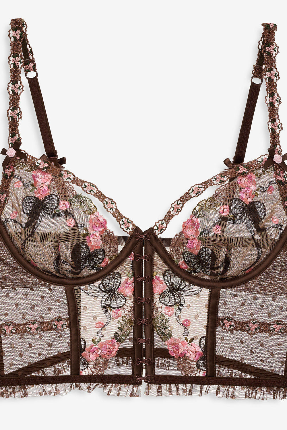 Runaway Bows Bustier Brown