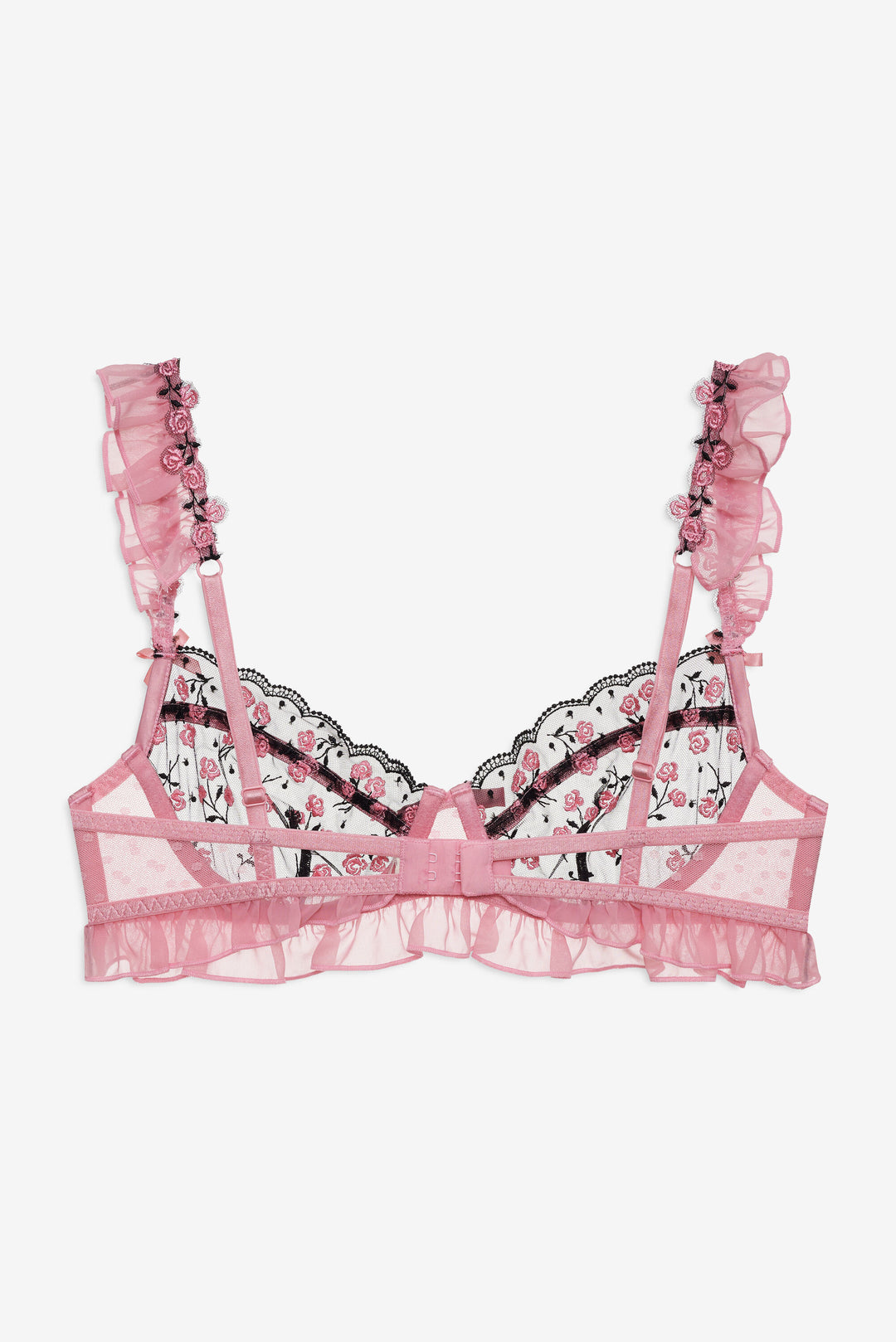 Rose Cluster Underwire Bra Pink